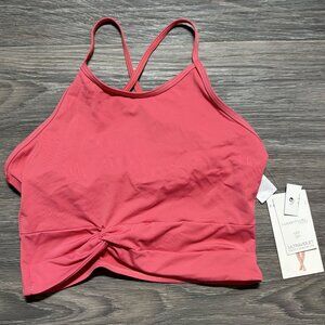 NEW Habitual Girls Twist Front Tankini Size 12 Youth Coral Pink UPF 50 Swim Top